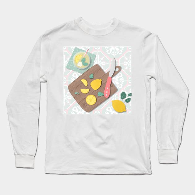 Lemonade in the patio Long Sleeve T-Shirt by Home Cyn Home 